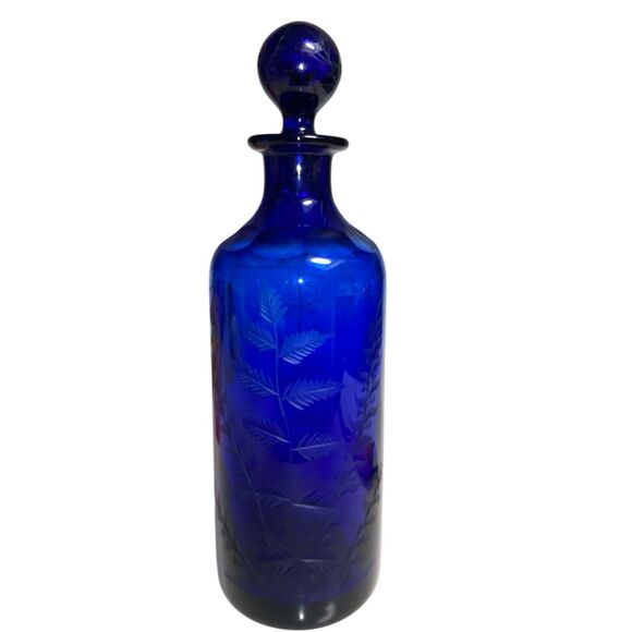 William Yeoward Cobalt Signed Decanter - Picture 3 of 4